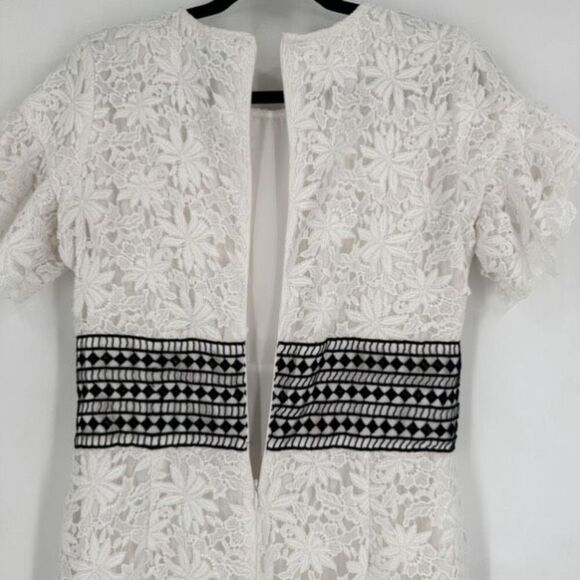 Bardot Reese White Floral Crochet Lace Dress Size 10 Party Dress‎ Up Black White - Picture 10 of 15